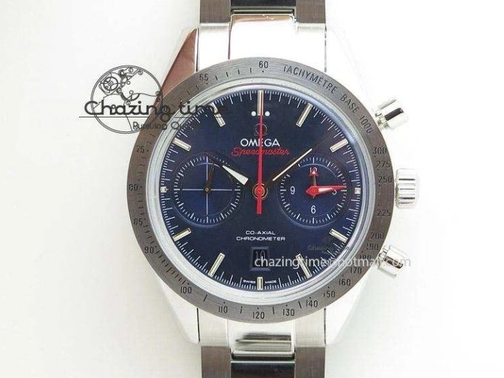 0410 Neat Speedmaster ’57 Co-Axial SS RG OMF 1:1 Best Edition Black Dial On Leather Strap A9300 (Free Leather Strap) 8067